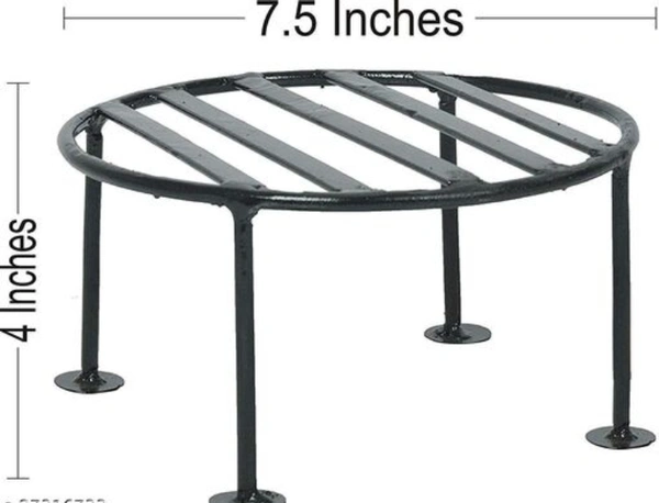  Circle Iron  Pots& Planter Stand It will give any place a splendid look and a dash of style Pack  of 4 -  Free Size, Black, Iron,  Pack of 2, Round